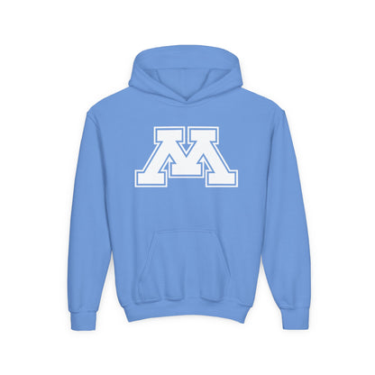 Minnetonka Skippers White M Logo Youth Sporty Hoodie