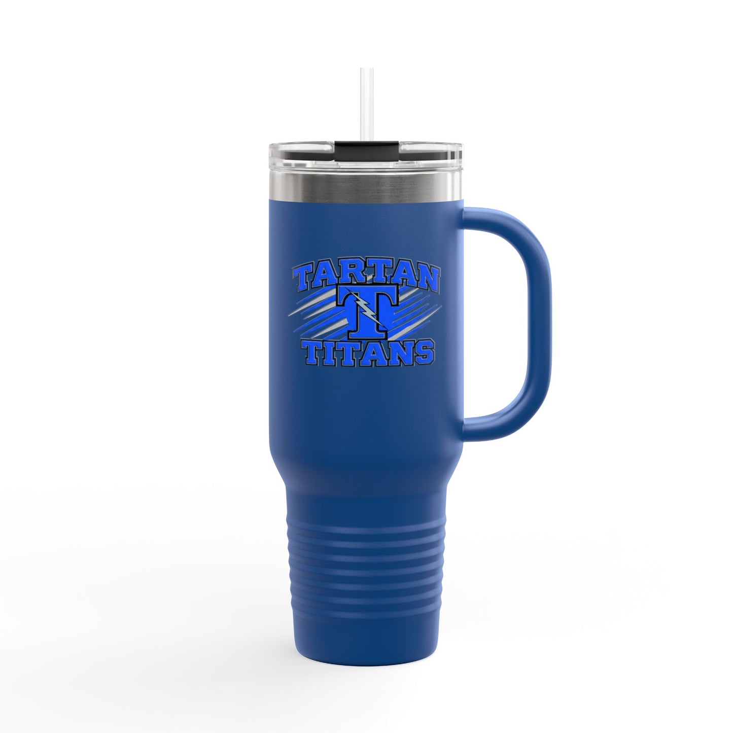 Tartan Titans Insulated Travel Mug - 40oz with Bold Lettering Perfect for Road Trips and Busy Days