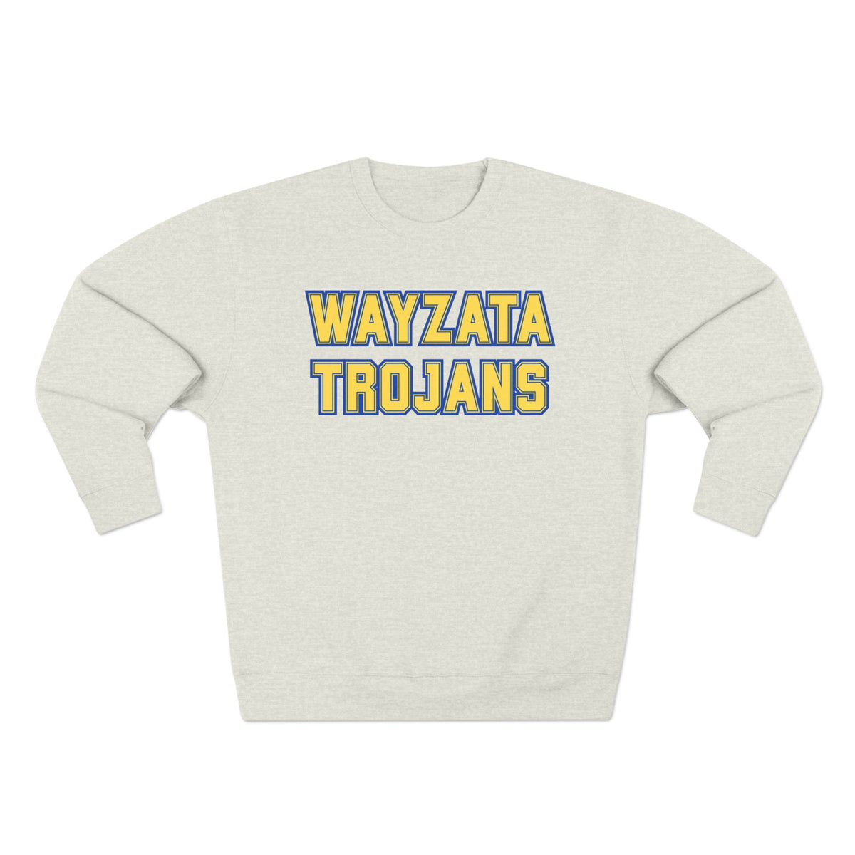 Unisex Crewneck Sweatshirt with Wayzata Trojans Design - Perfect for Sports Fans & Casual Wear