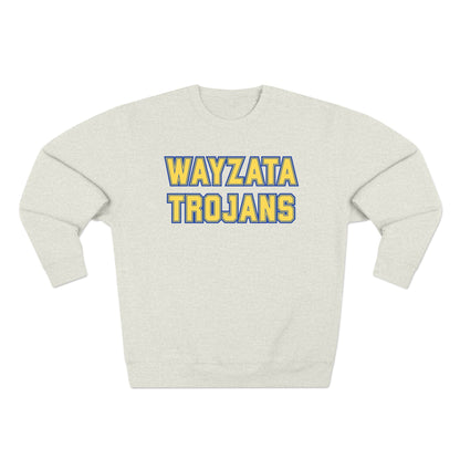 Unisex Crewneck Sweatshirt with Wayzata Trojans Design - Perfect for Sports Fans & Casual Wear
