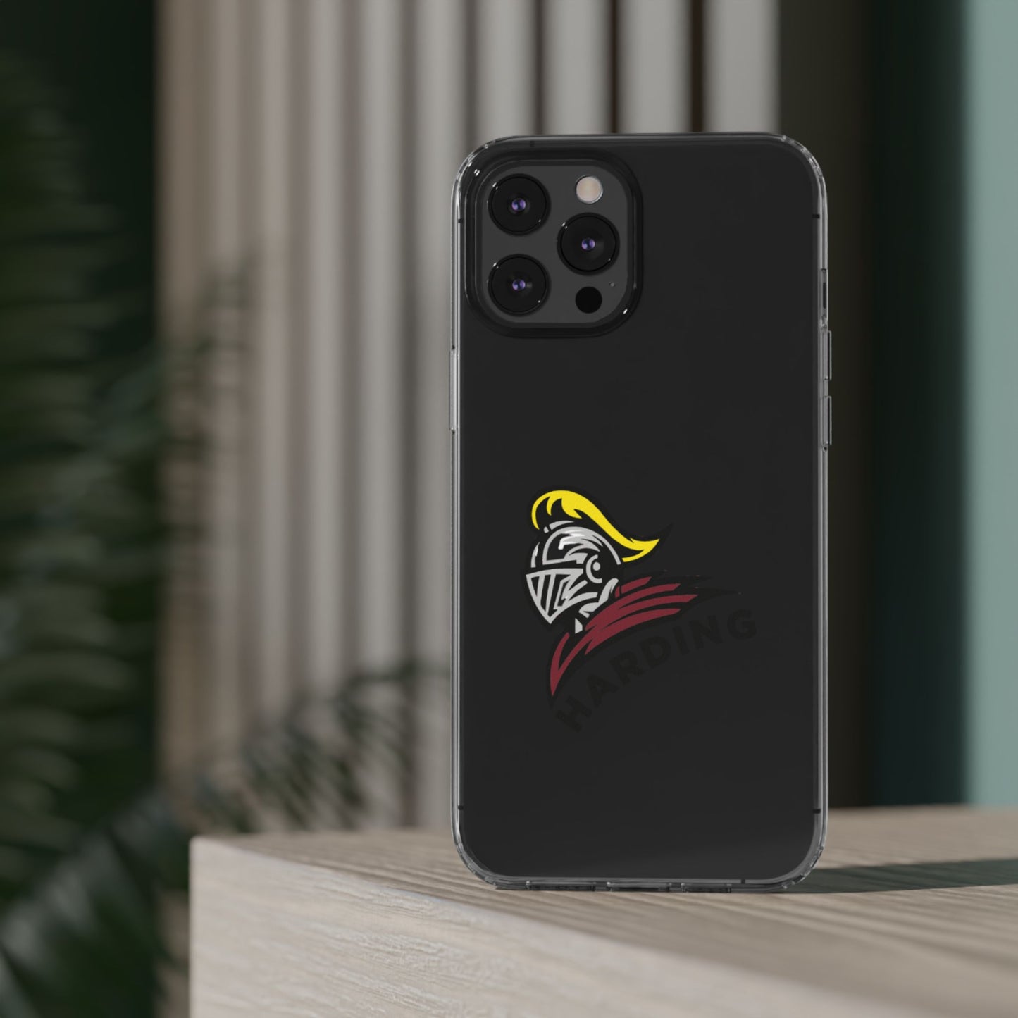 Clear Phone Case with Harding Logo