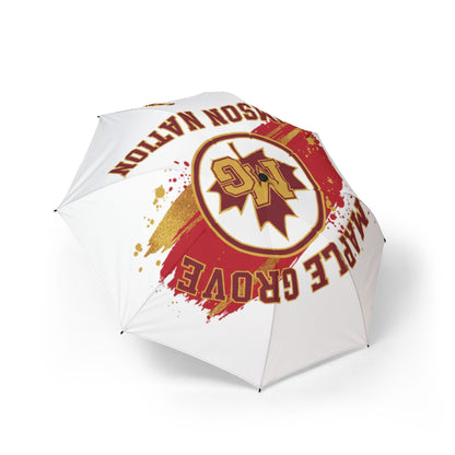 Maple Grove Crimson Stylish Semi-Automatic Foldable Umbrella