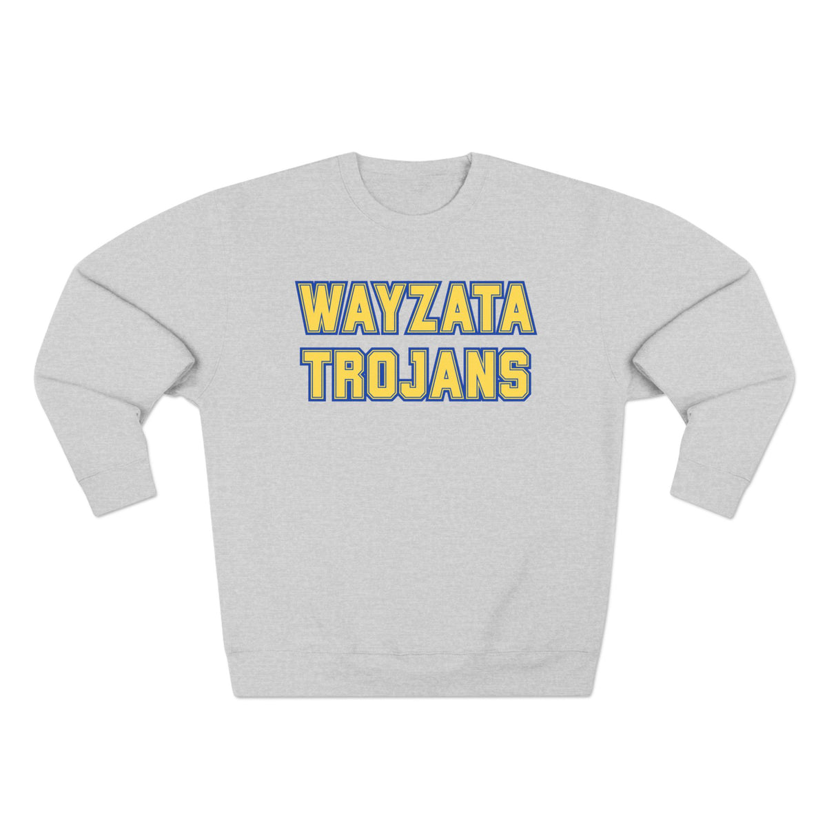 Unisex Crewneck Sweatshirt with Wayzata Trojans Design - Perfect for Sports Fans & Casual Wear