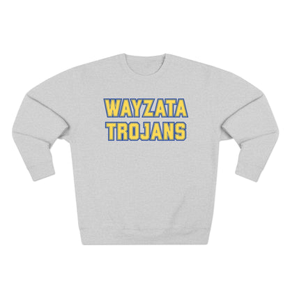 Unisex Crewneck Sweatshirt with Wayzata Trojans Design - Perfect for Sports Fans & Casual Wear