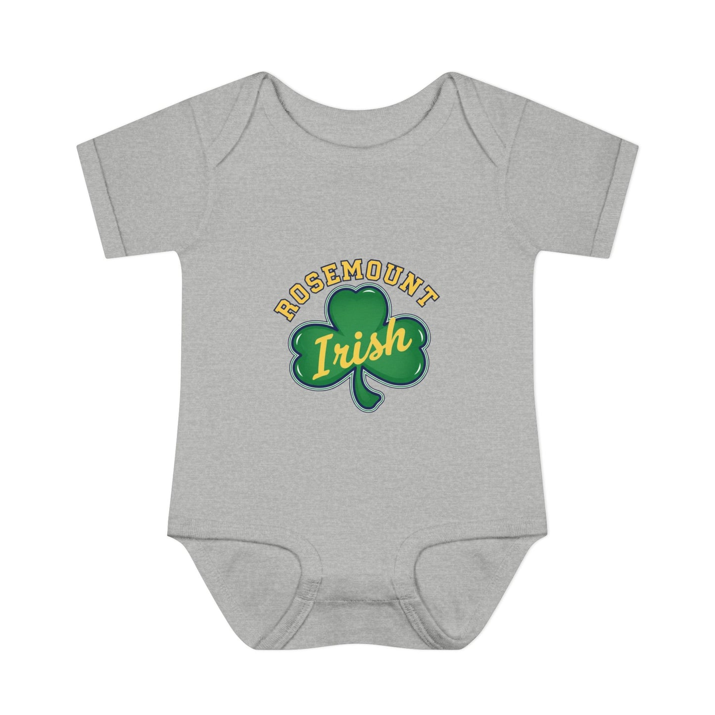 Rosemount Irish Clover Infant Bodysuit - Cute Baby Onesie with Green & Blue Graphic