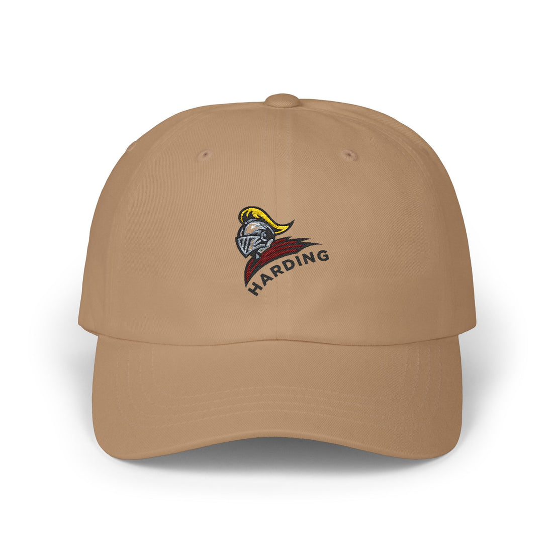 Classic Dad Cap with Harding Knight Embroidery - Casual White Hat for Everyday Wear