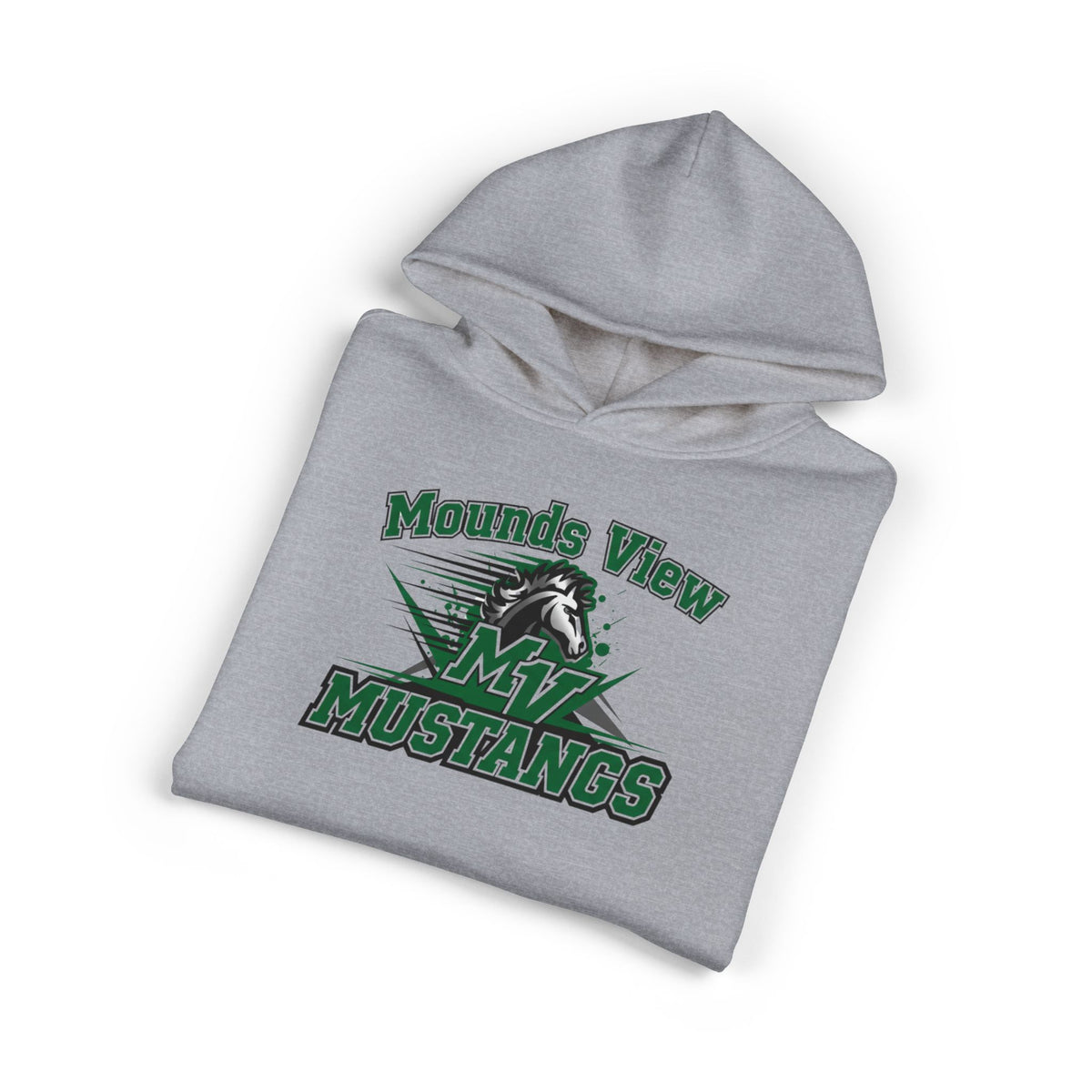 Mounds View Mustangs Hoodie — Retro Sports Logo Pullover
