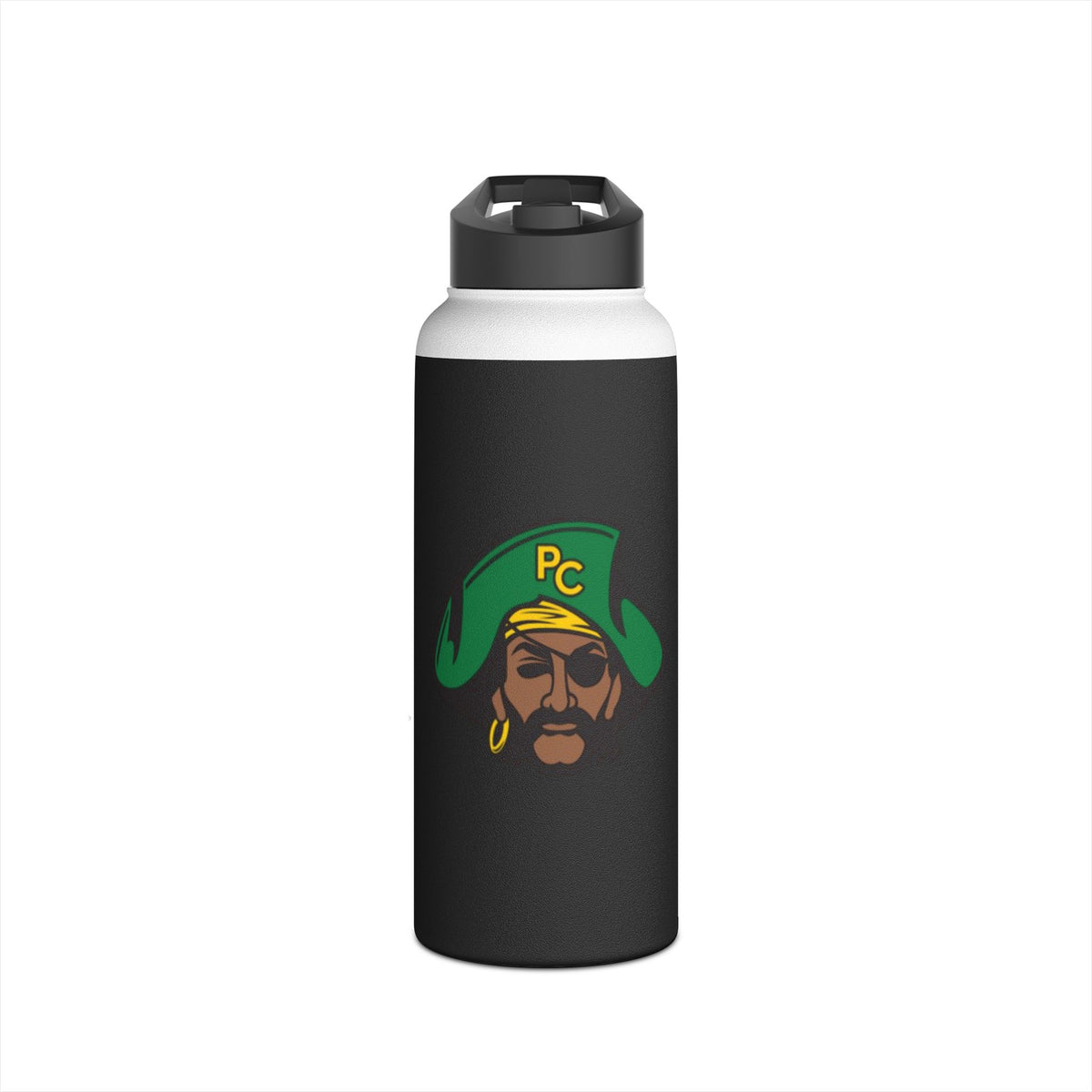 Park Center Pirates Black Stainless Steel Water Bottle