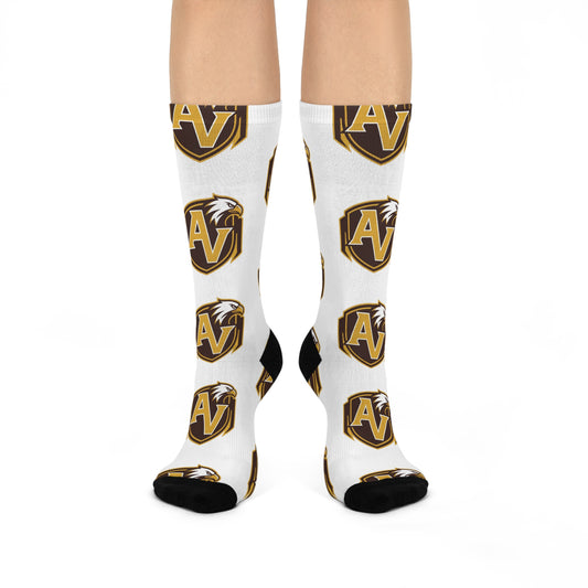Apple Valley Eagles Crew Socks - Cushioned Comfort for Fans and Athletes