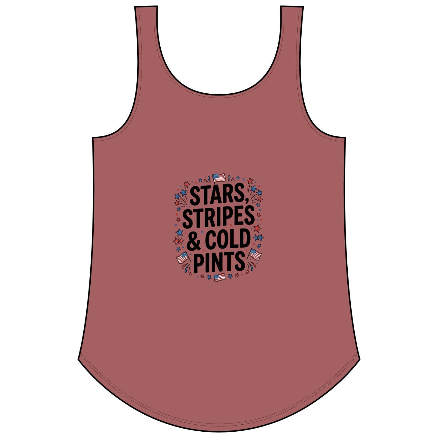 Women's Tank — "Stars, Stripes & Cold Pints" Stormys Pub Tank Top