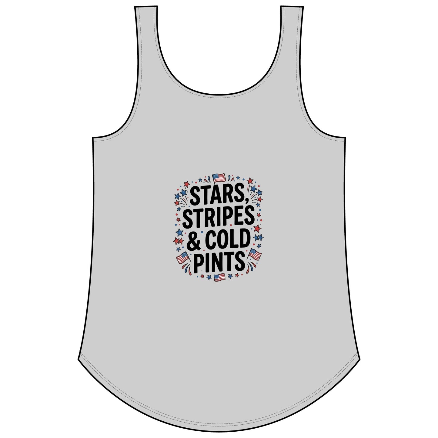 Women's Tank — "Stars, Stripes & Cold Pints" Stormys Pub Tank Top