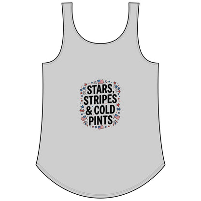 Women's Tank — "Stars, Stripes & Cold Pints" Stormys Pub Tank Top
