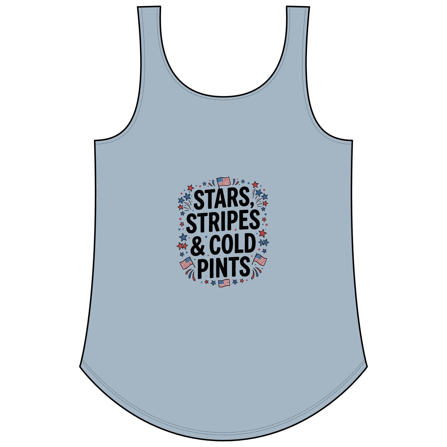 Women's Tank — "Stars, Stripes & Cold Pints" Stormys Pub Tank Top