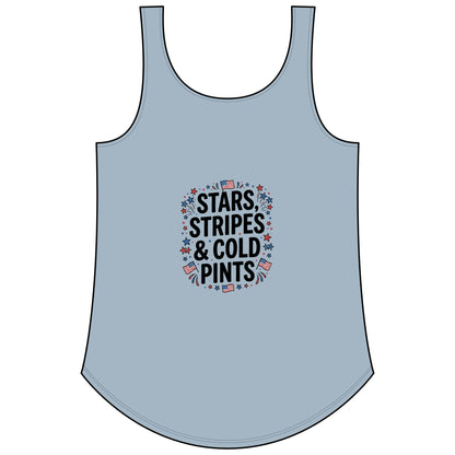 Women's Tank — "Stars, Stripes & Cold Pints" Stormys Pub Tank Top