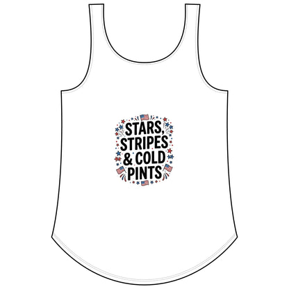 Women's Tank — "Stars, Stripes & Cold Pints" Stormys Pub Tank Top