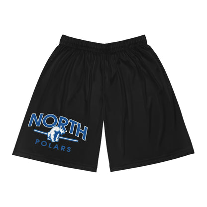Minneapolis North Polars Black Basketball Shorts - Comfortable Sportswear for Active Lifestyle