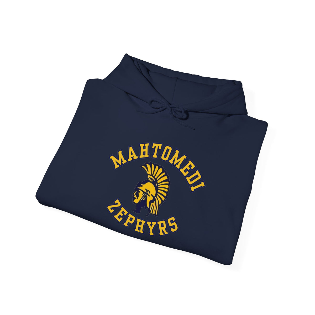 Mahtomedi Zephyrs Hoodie — Vintage School Mascot Sweatshirt - Navy