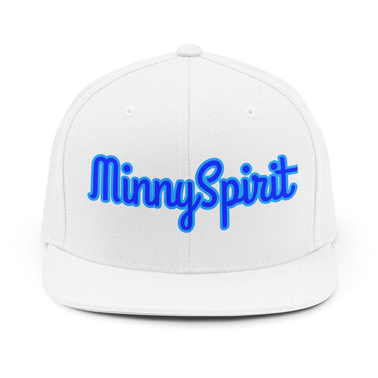 MinnySpirit Snapback Hat — Retro Script Embroidered Baseball Cap