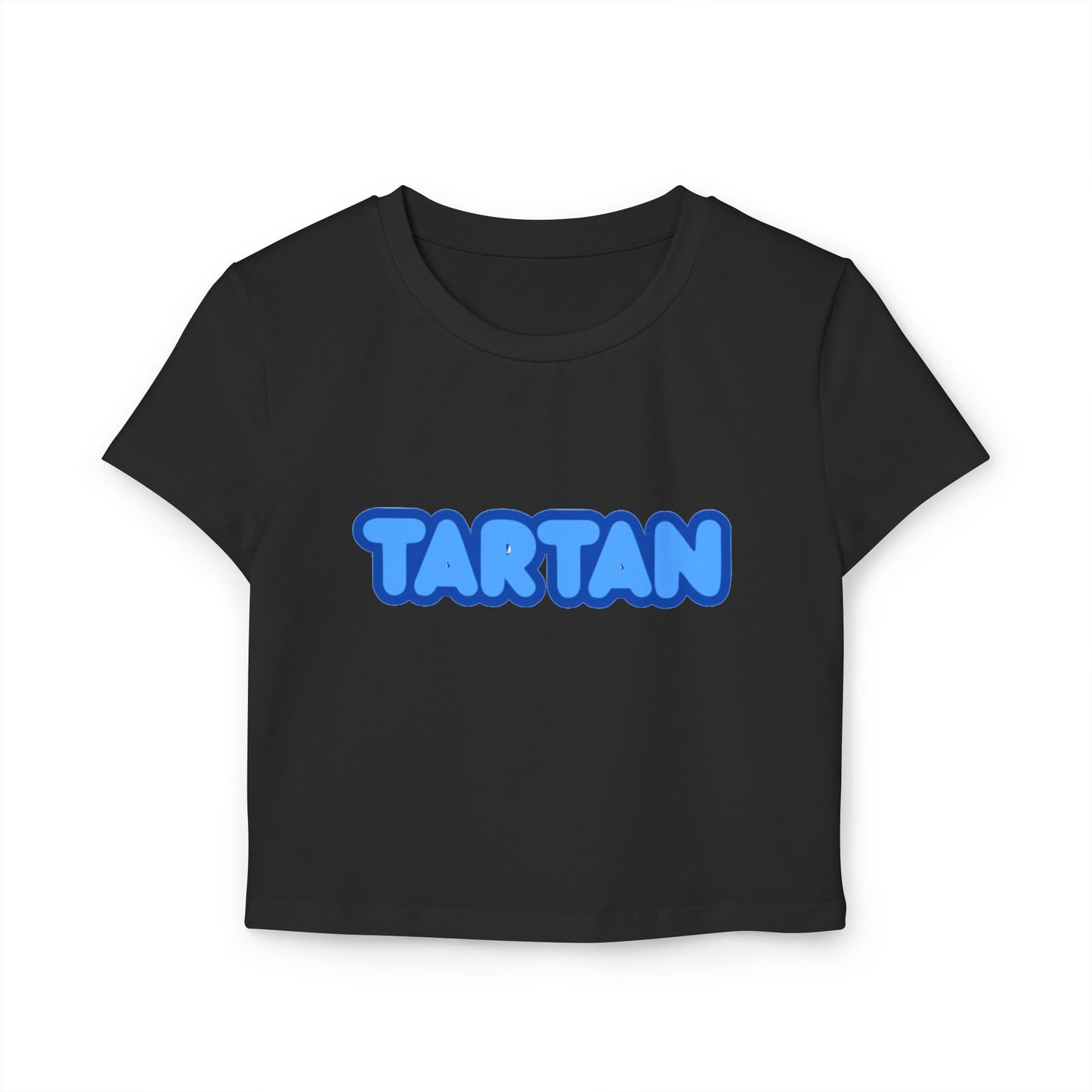 Tartan Titans Women’s Baby Tee - Retro Graphic Top for Casual Vibes