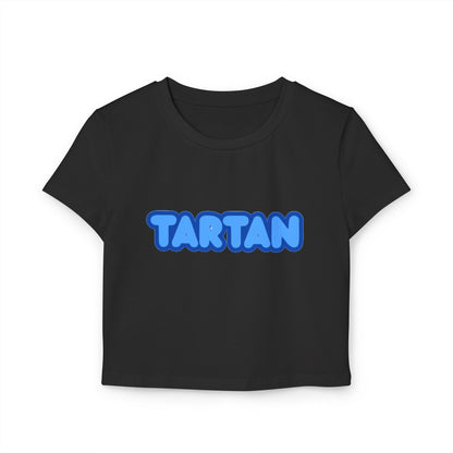 Tartan Titans Women’s Baby Tee - Retro Graphic Top for Casual Vibes