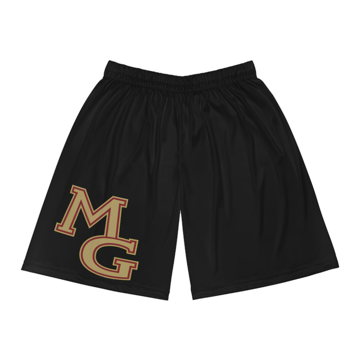 Maple Grove Crimson Stylish Black Basketball Shorts - Perfect for Sports Lovers