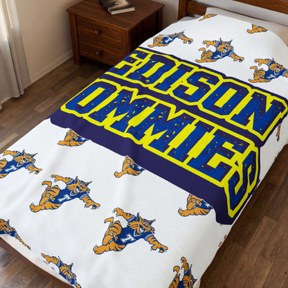 Minneapolis Edison Tommies Cozy Velveteen Plush Blanket