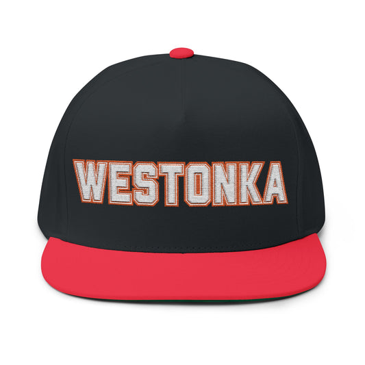 Mound Westonka Warhawks Embroidered Flat Bill Cap — School Spirit Snapback