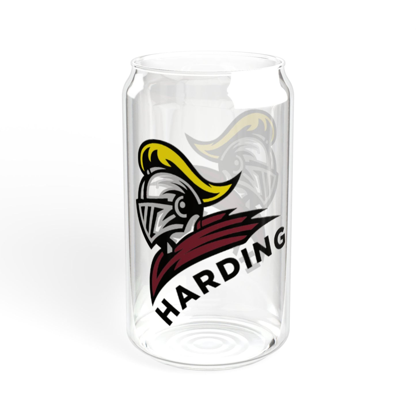 Harding Knights 16oz Sipper Glass with Straw - Stylish Drinkware for Fans