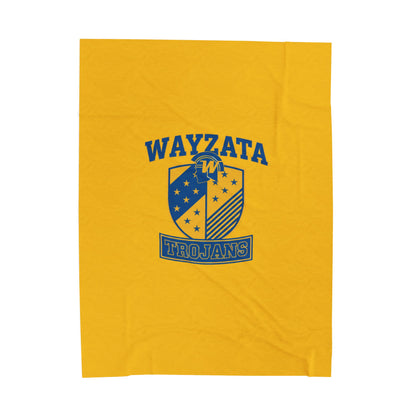 Wayzata Trojans Cozy Velveteen Plush Blanket