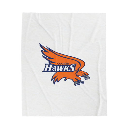 Robbinsdale Cooper Hawks Velveteen Plush Blanket - Cozy Sports Blanket for Fans