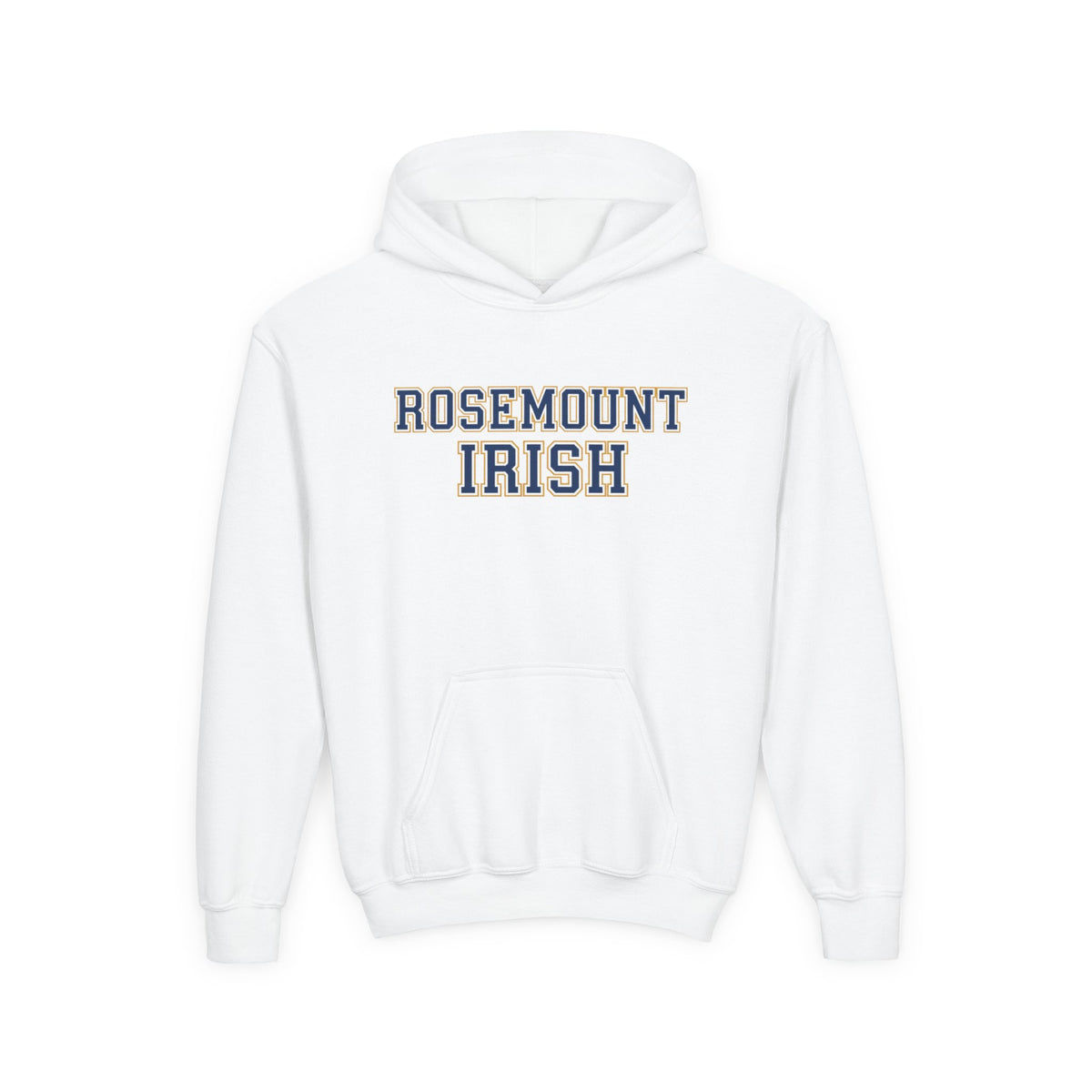 Rosemount Irish Youth Heavy Bold Text Blend Hoodie - Cozy & Stylish Sweatshirt for Kids
