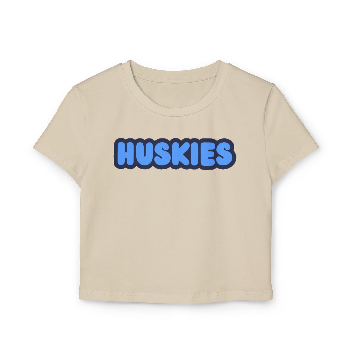 Saint Anthony Huskies Women’s Baby Tee - Retro Graphic Top for Casual Vibes