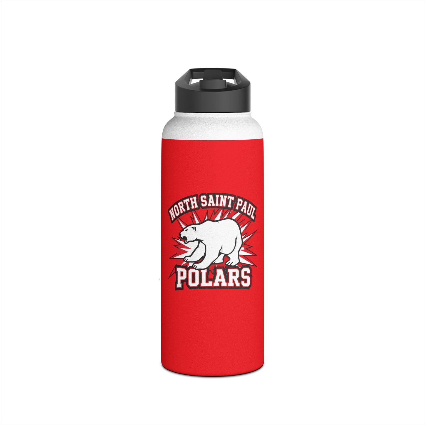North Saint Paul Polars Stainless Steel Water Bottle, Motivational Hydration Bottle, Sports Water Bottle, Eco-Friendly Gift