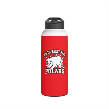 North Saint Paul Polars Stainless Steel Water Bottle, Motivational Hydration Bottle, Sports Water Bottle, Eco-Friendly Gift