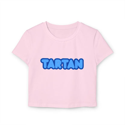 Tartan Titans Women’s Baby Tee - Retro Graphic Top for Casual Vibes