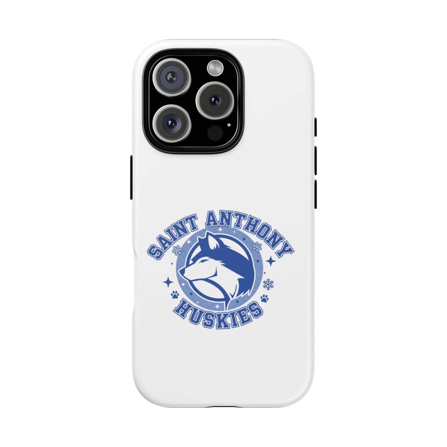Saint Anthony Huskies Tough Phone Case — Protective White Phone Cover with Husky Logo