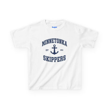 Minnetonka Skippers Kids Tee — Nautical Anchor School Spirit Shirt