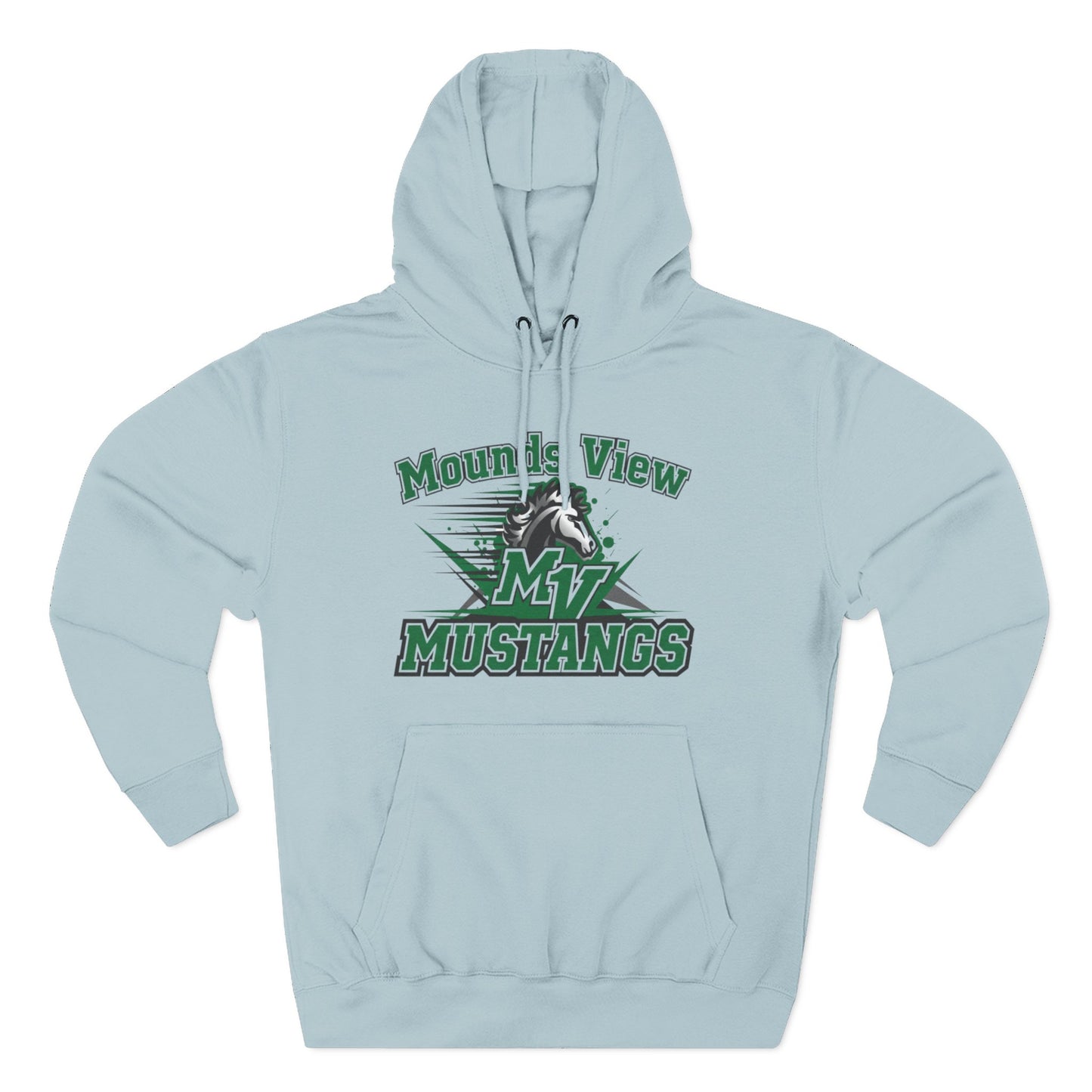 Mounds View Mustangs Three-Panel Fleece Hoodie
