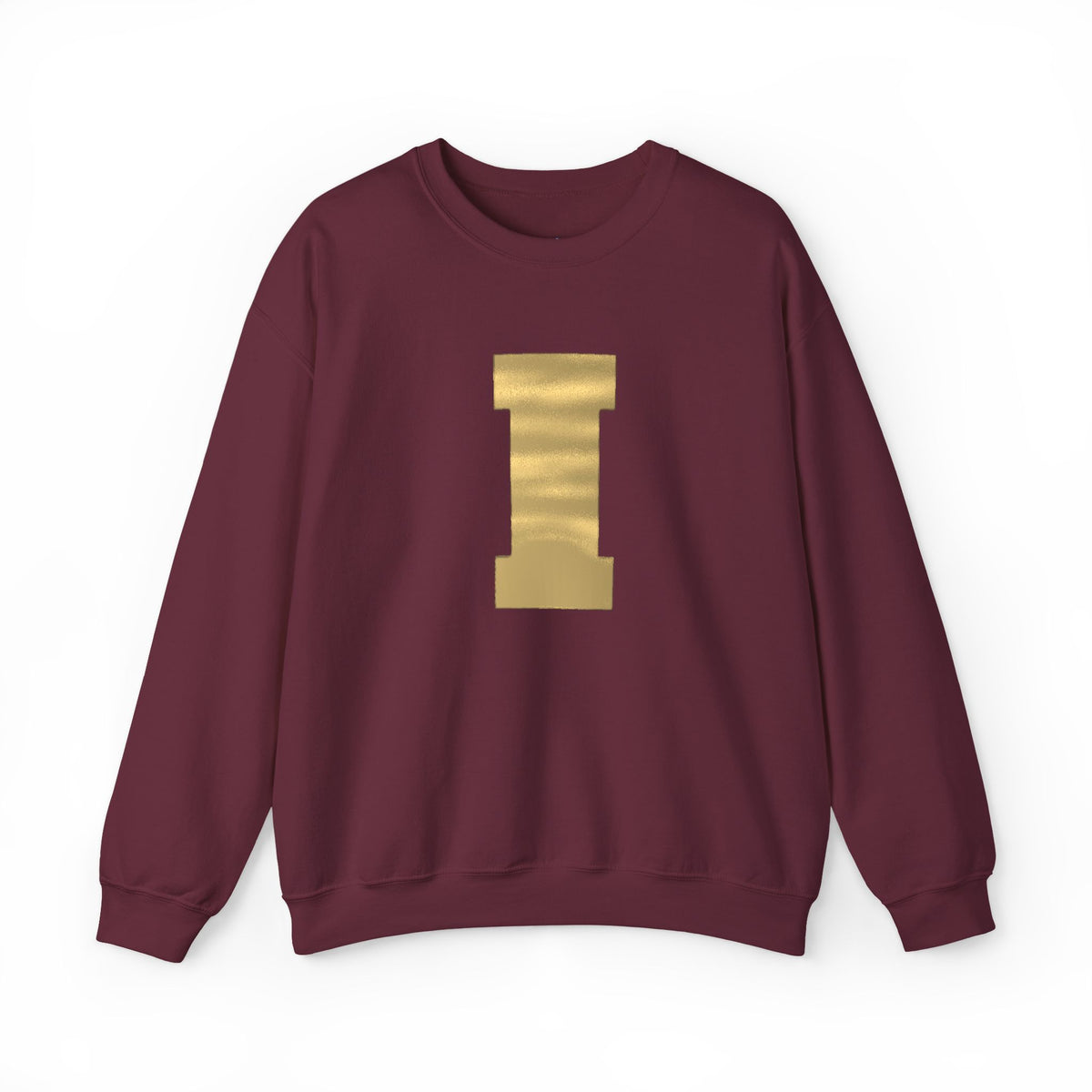 Irondale Knights Metallic Gold I Maroon Crewneck Sweatshirt