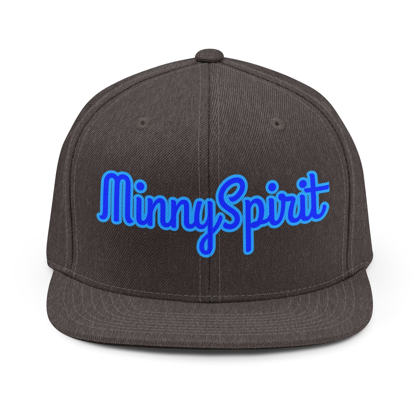 MinnySpirit Snapback Hat — Retro Script Embroidered Baseball Cap