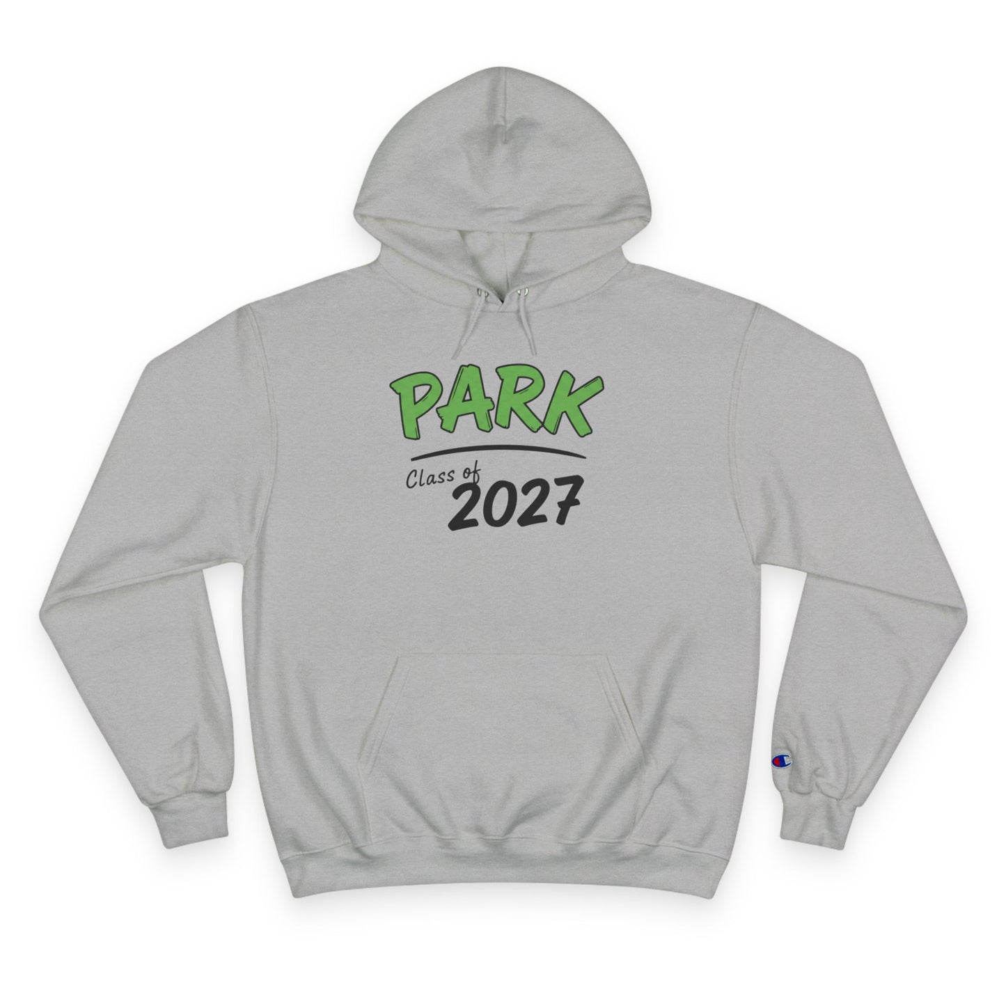 Park Cottage Grove Class of 2027 unisex hoodie in light steel color with kangaroo pocket for cozy everyday wear.