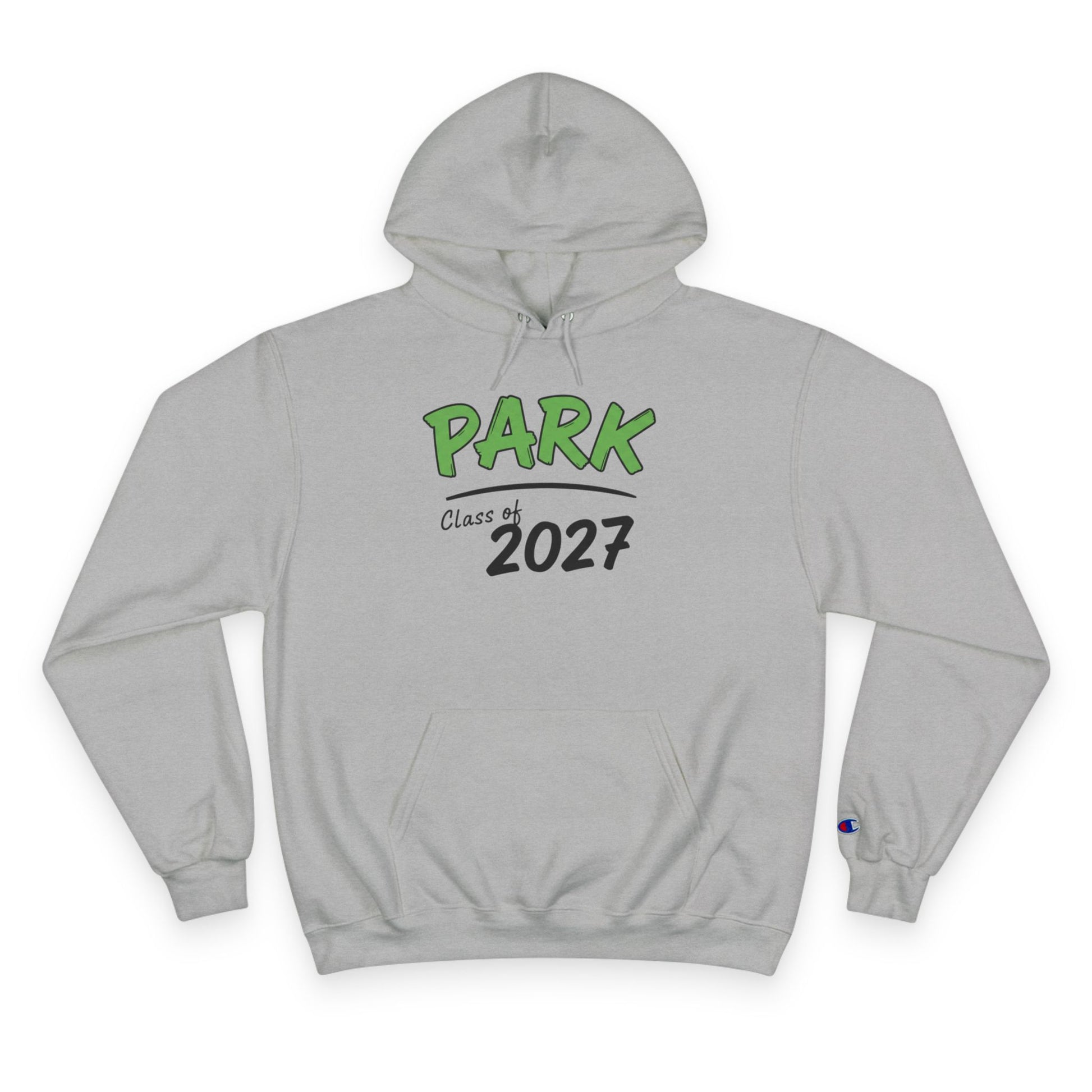 Park Cottage Grove Class of 2027 unisex hoodie in light steel color with kangaroo pocket for cozy everyday wear.