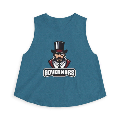 Saint Paul Johnson Governors Crop Top — Retro Script Athletic Women's Tank