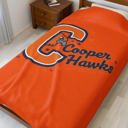 Robbinsdale Cooper Hawks Cozy Velveteen Plush Blanket – Perfect for Sports Fans & Gifts