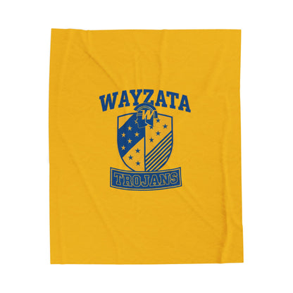 Wayzata Trojans Cozy Velveteen Plush Blanket
