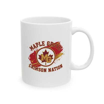 Maple Grove Crimson Ceramic Mug - Perfect Gift for Coffee Lovers