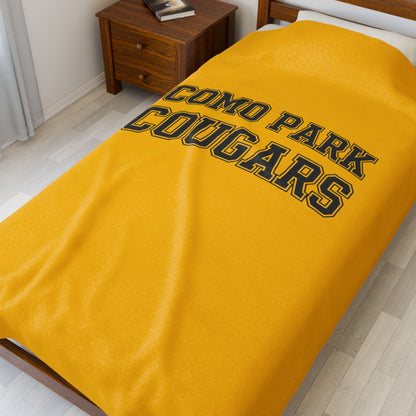 Como Park Velveteen Plush Blanket - Cozy Soft Throw for Home & Travel