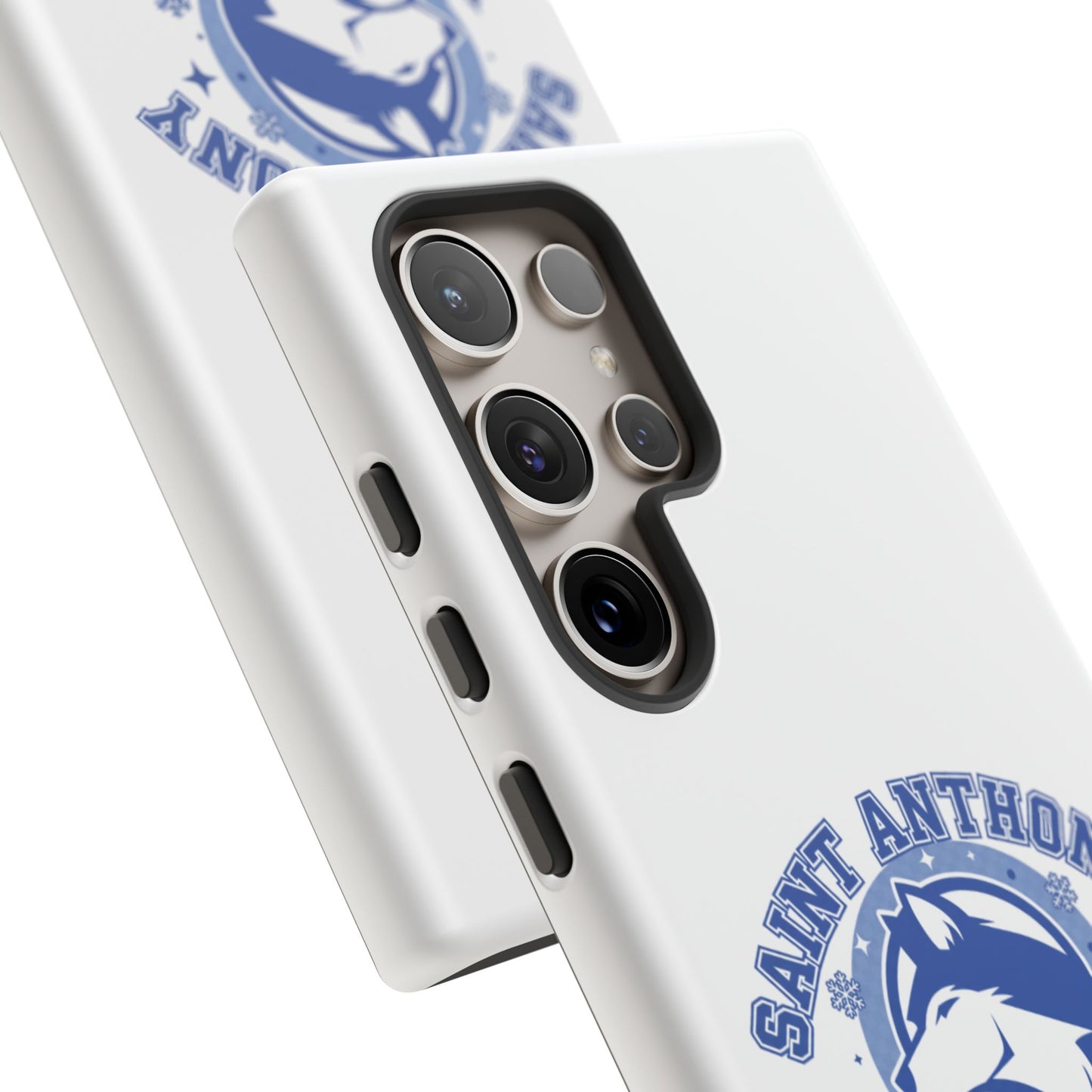 Saint Anthony Huskies Tough Phone Case — Protective White Phone Cover with Husky Logo