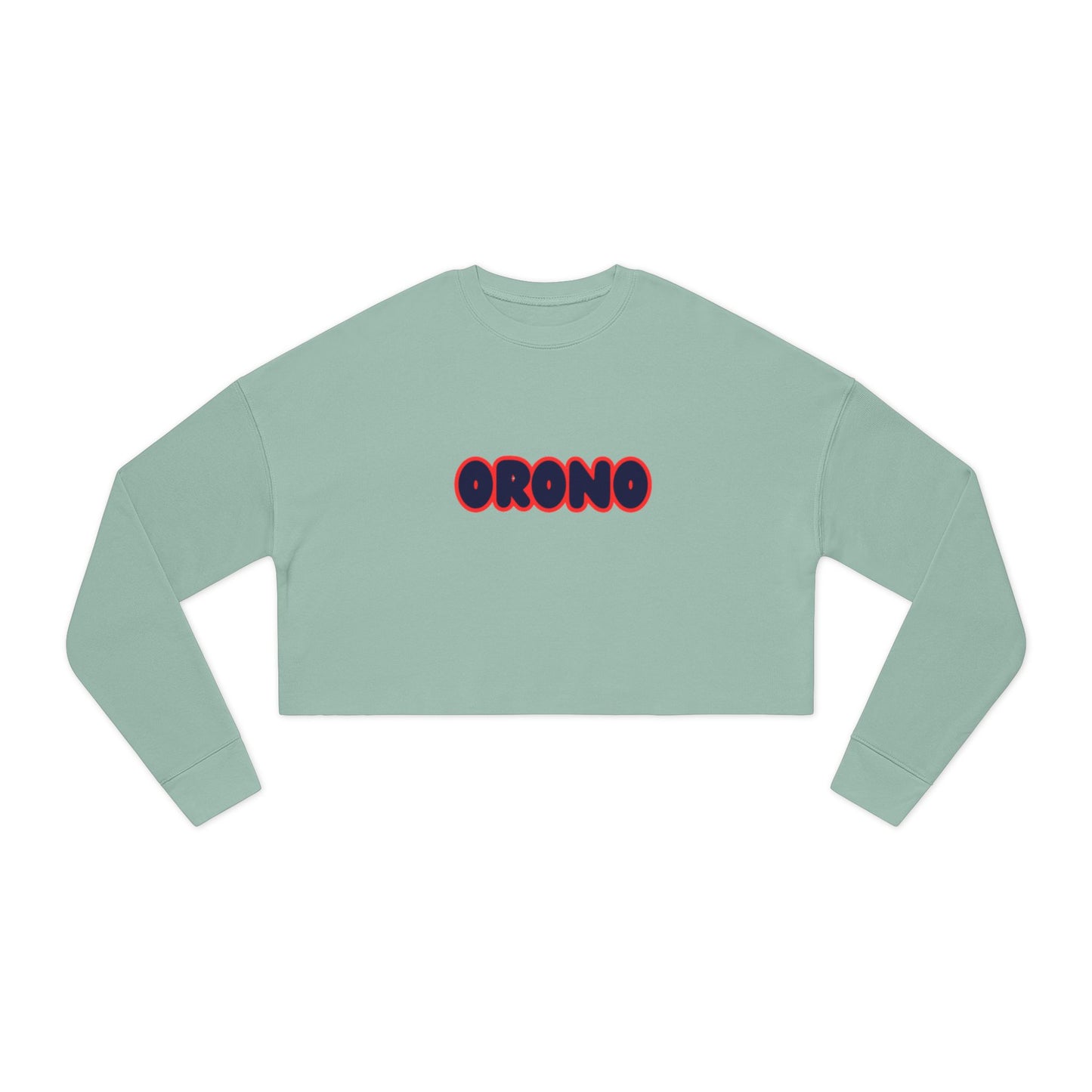 Orono Spartans Trendy Women's Cropped Sweatshirt with Unique Graphic Design