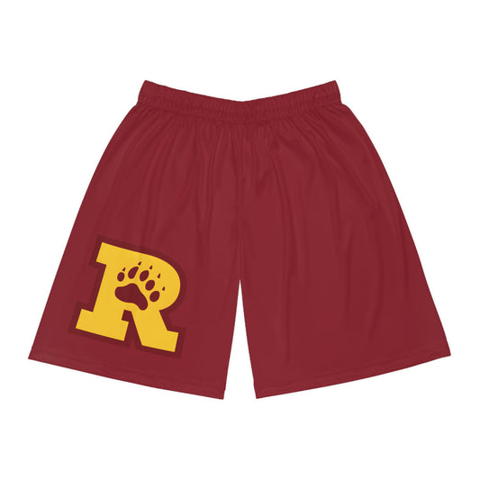 Minneapolis Roosevelt Teddies Maroon Black Basketball Shorts